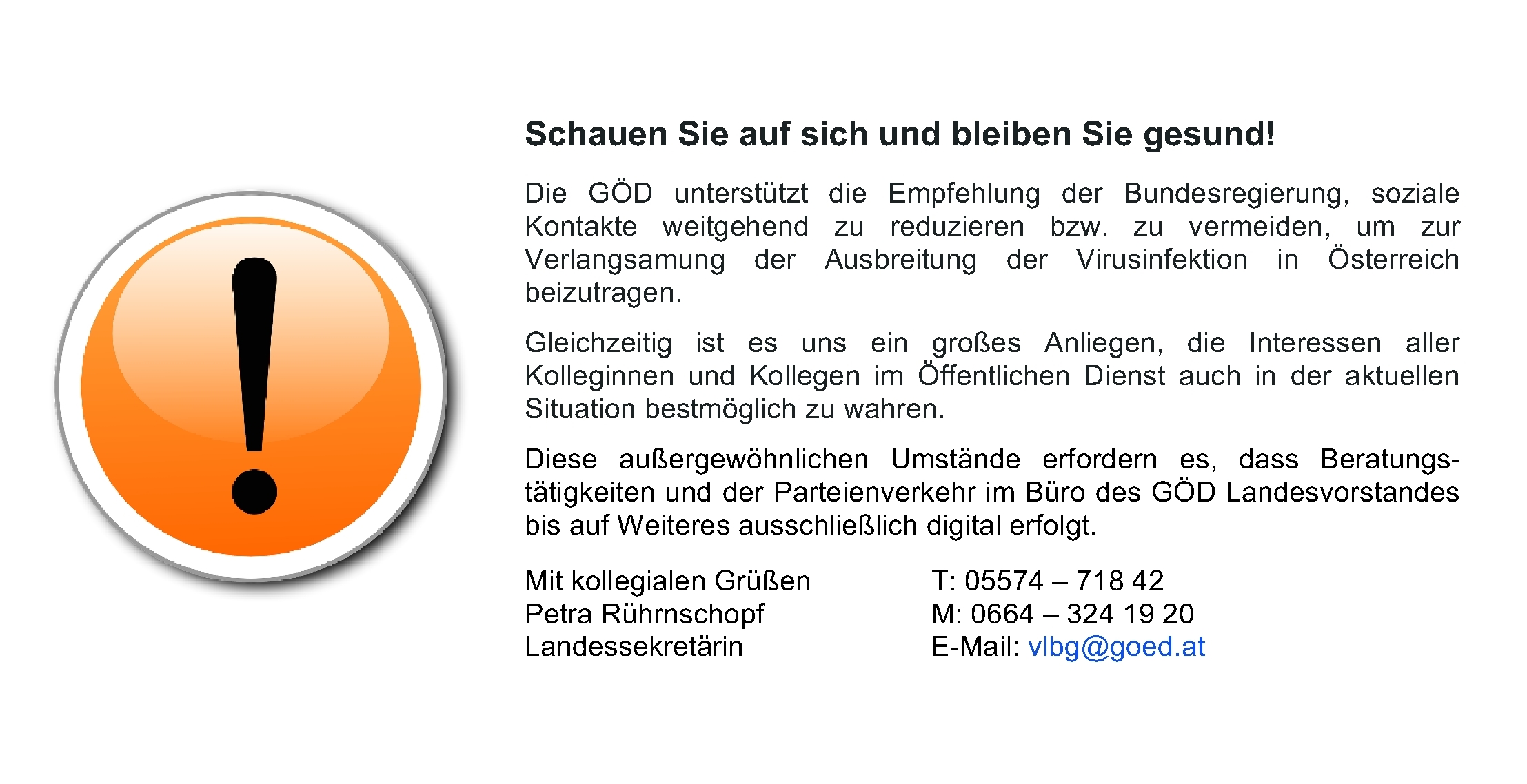 GÖD unterstützt Empfehlungen der Regierung 14181